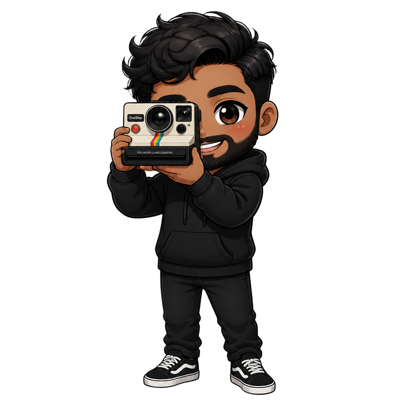 Chibi Vinoth with a camera